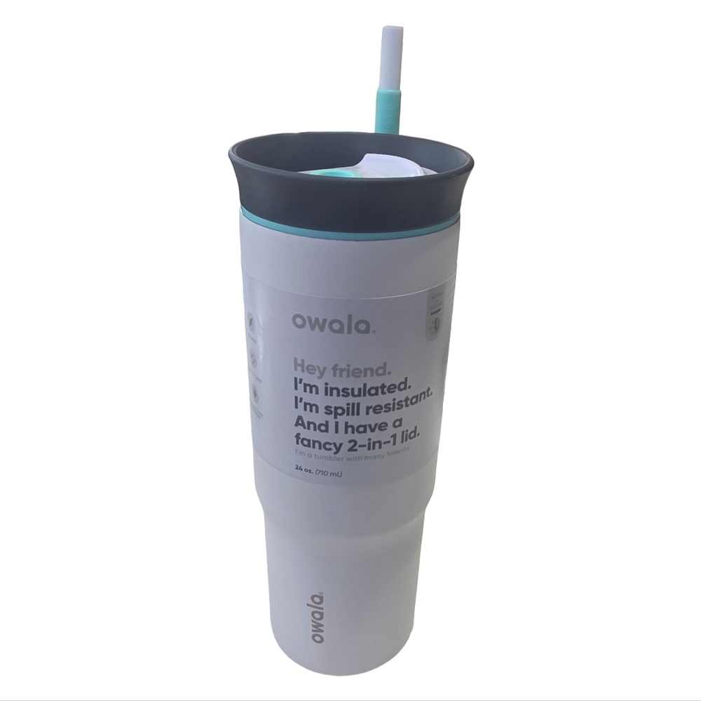 Owala 24 oz Insulated Stainless Steel Tumbler w/ Straw - Cloudscape NEW